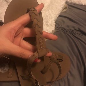 Rainbow, thong sandals. T-street leather